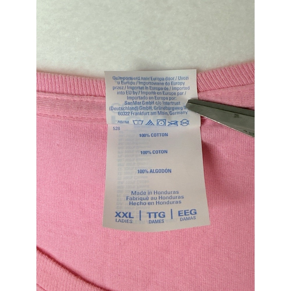 80s Girl Retro T Shirt Women Sz XXL Pink Birthday Party Dance Skates Tape Music - Picture 5 of 6